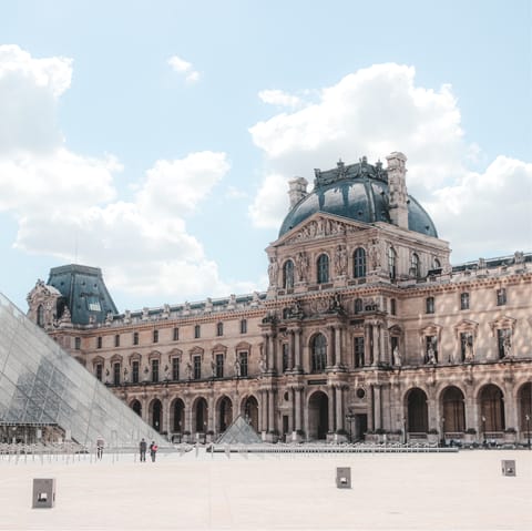 See Leonardo Da Vinci's Mona Lisa at the nearby Louvre Museum